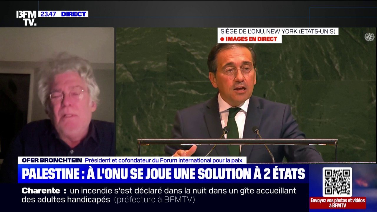 Solution à deux États: "Il y a aujourd'hui, entre la rivière et la mer, deux peuples", estime Ofer Bronchtein, président et cofondateur du Forum international pour la paix