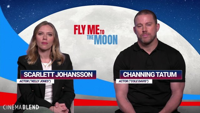 Scarlett Johansson Talks Filming Her Fly Me To The Moon Cameo With Colin Jost, Which Channing Tatum Calls ‘One Of My Favorite Parts In The Movie’