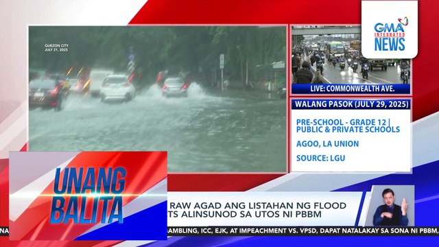 DPWH, isusumite raw agad ang listahan ng flood control projects alinsunod sa utos ni PBBM | Unang Balita