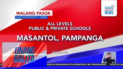 Walang pasok as of 7:32 AM (July 29, 2025) | Unang Balita