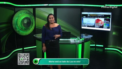Marte está ao lado da Lua no céu!