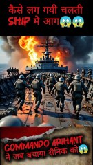 समुद्र के बीच ship मे लगी आग commando Action