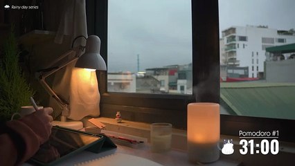 @ 2-HOUR STUDY WITH ME _ Calm Piano ️🎹 Rain sound🌧️ _ Pomodoro 50_10 _ Rainy Day - Spring 2024 🌸_1_20250729_103452