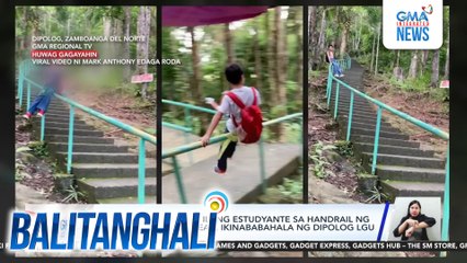 Pagpapadausdos ng ilang estudyante sa handrail ng hagdan sa Linabo Peak, ikinababahala ng Dipolog LGU | Balitanghali