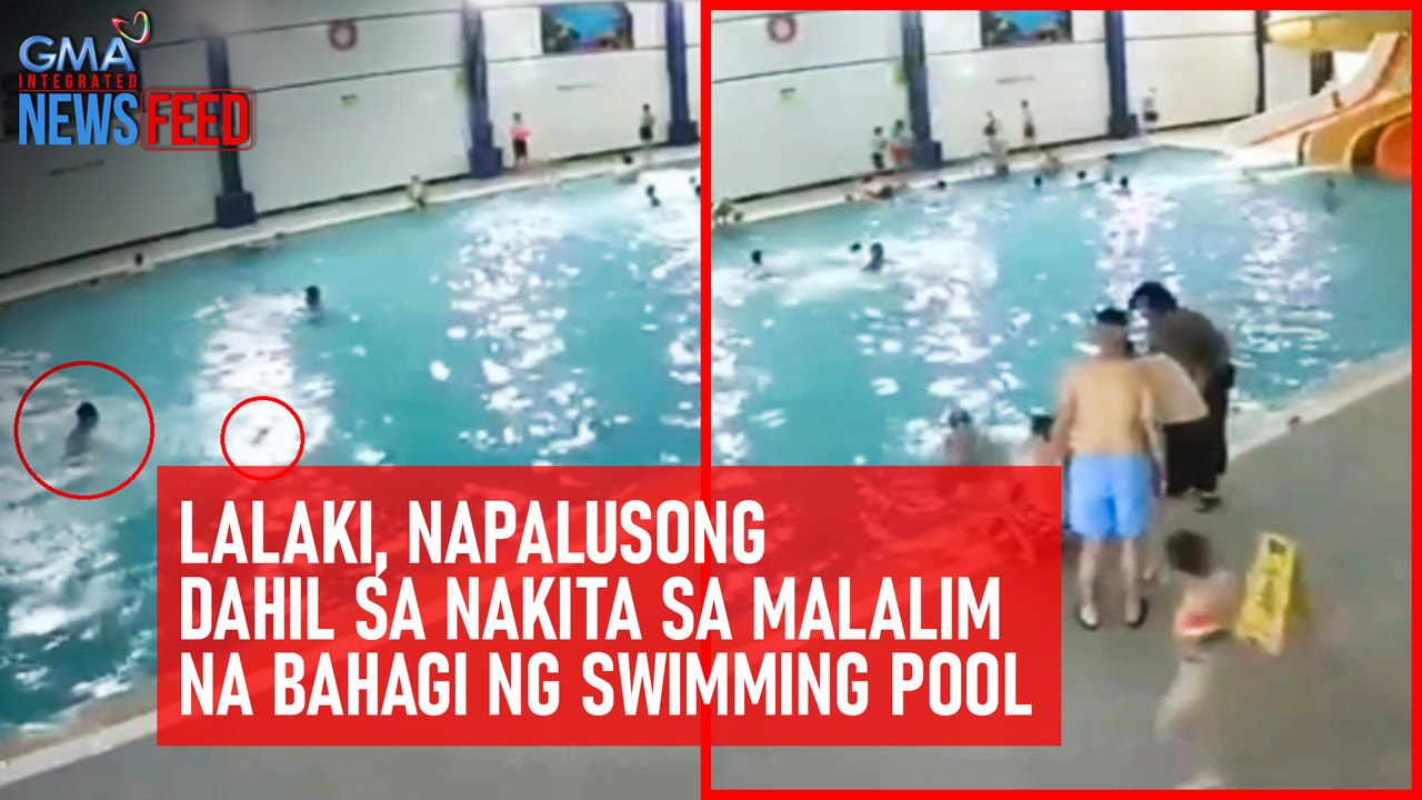 Lalaki, napalusong dahil sa nakita sa malalim na bahagi ng swimming pool | GMA Integrated Newsfeed