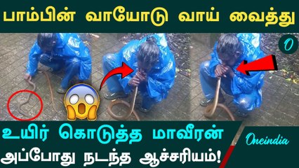 பாம்பின் வாயோடு வாய் வைத்து சுவாசம் தந்து.. போன உயிரை மீட்ட பாம்பு பிடி வீரர்.. மெய்சிலித்த KERALA