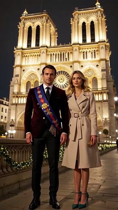 Parisian Couple Fashion in Front of Notre-Dame 😍 #Paris #Fashion #StreetStyle