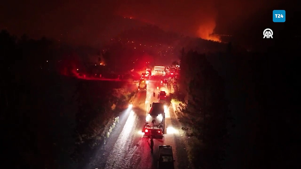 Bursa Orhaneli-Harmancık hattındaki orman yangınına müdahale!