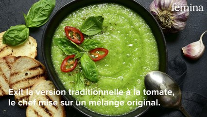 Recette d’été : Cyril Lignac dévoile son gaspacho vert aux saveurs fraîches et fruitées