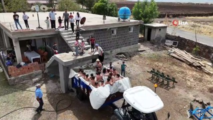 Diyarbakır'da romorkta ‘havuz keyfi’