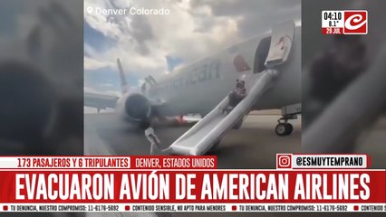 Fuego y humo segundos antes de despegar: así evacuaron avión de American Airlines