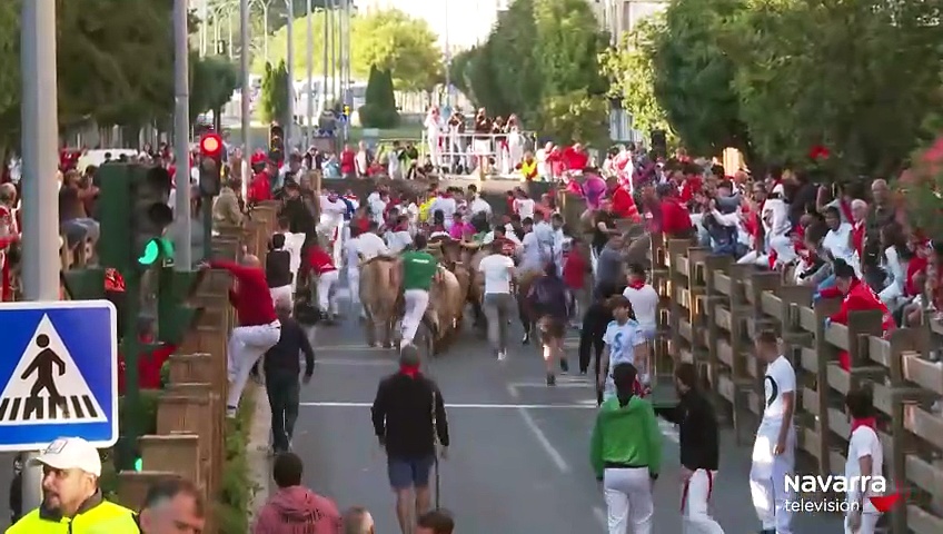 Quinto encierro de fiestas de Santa Ana en Tudela