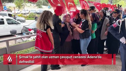 Şırnak'ta şehit olan uzman çavuşun cenazesi Adana'da defnedildi