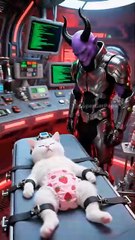 Kitten Abducted by Aliens, Cat Dad Awakens Super Form!#catanimation #kittenrescue #alienabductio