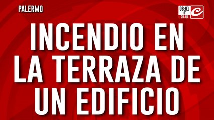 AHORA: se incendia la terraza de un edificio en Palermo: hay evacuados