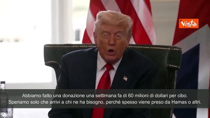 Guerra a Gaza, Trump: "Situazione terribile, dobbiamo sfamare i bambini palestinesi"