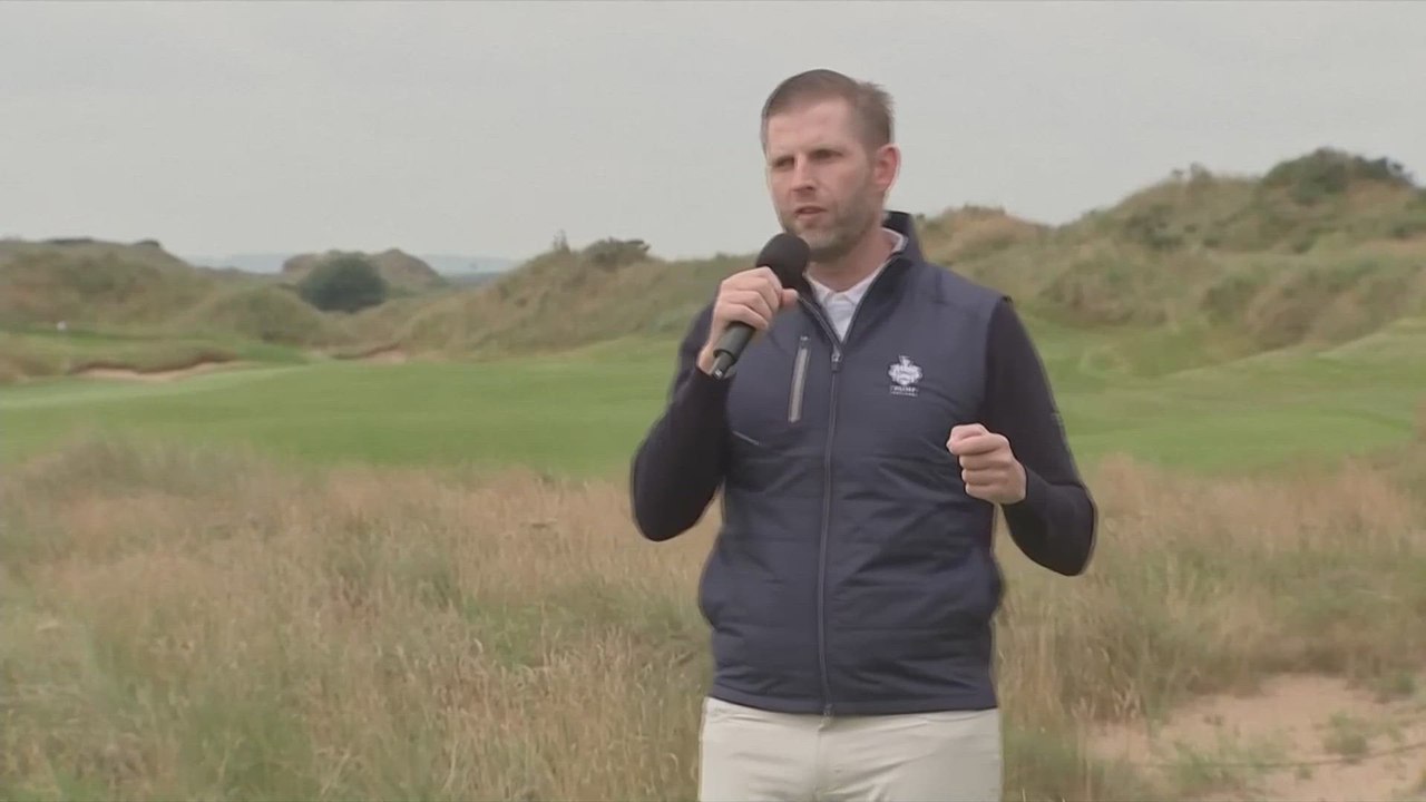 DONALD TRUMP SPEAKS from SCOTLAND GOLF COURSE