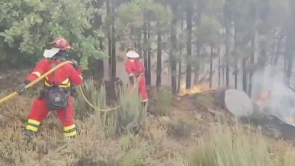 La UME se incorpora al incendio del Barranco de las Cinco Villas, en Ávila