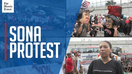 nos protest as Marcos delivers 4th State of the Nation Address