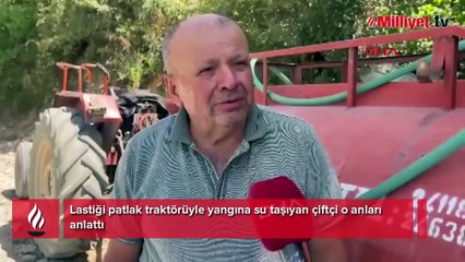 Patlak lastikle yardıma giden çiftçi, DHA'ya konuştu