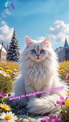 Kucing Lucu dan Menggemaskan!! mengintai yang lagi ngopi