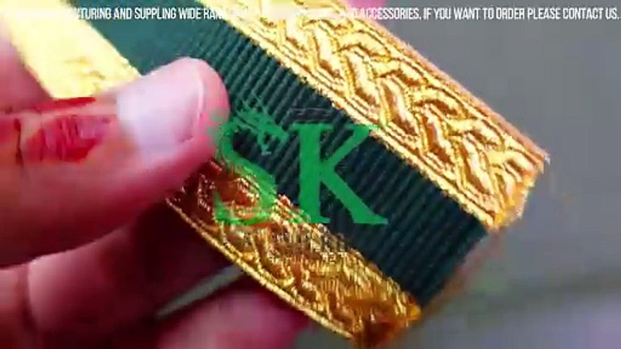 Pakistan Gold and Green Lace Suppliers and Manufacturers, Gold Wire French Braid