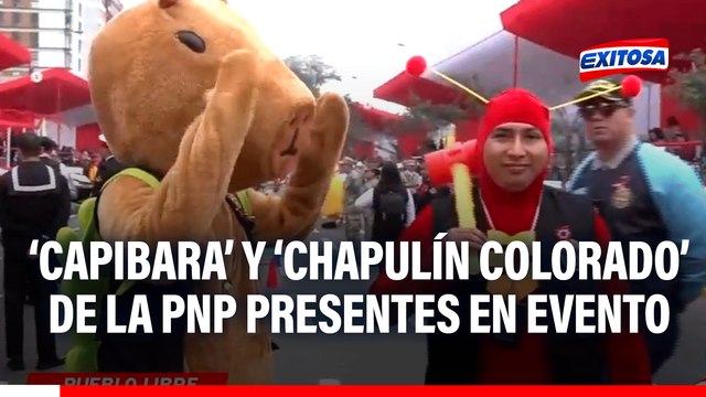 El 'Chapulín Colorado', el 'capibara' y otros personajes de la PNP presentes a pocas horas del inicio de la Gran Parada Militar