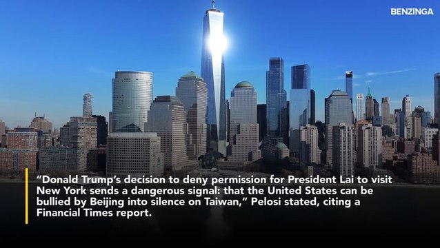 Nancy Pelosi Slams Trump For Blocking Taiwan Leader's NYC Visit—Says US Looks 'Bullied By Beijing,' Calls It A Win For Xi Jinping Amid Trade Talks