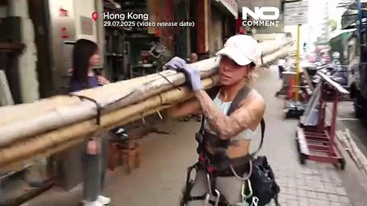 Hongkongs traditionelle Bambusgerüste vor schrittweisem Aus