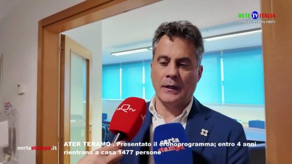ATER TERAMO. Presentato il cronoprogramma; entro 4 anni rientrano a casa 1477 persone