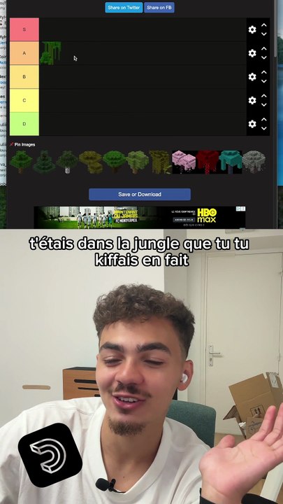 Les arbres minecraft - Exclu daily