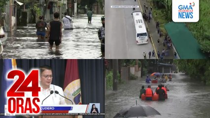 24 Oras: (Part 1) Nalunod, 'di umano agad narespondehan ng rescue teams dahil sa baha ayon sa misis nito; DPWH, maisusumite sa kay PBBM ang listahan ng "ghost" projects hanggang sa susunod na linggo; 2 pang inmate na tumakas sa Batangas..., atbp.