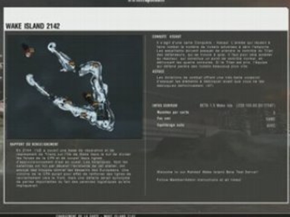 Musique du début de wake island 2142