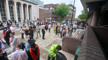 Wolverhampton University students have there big day at The Halls, as they celebrate graduating.