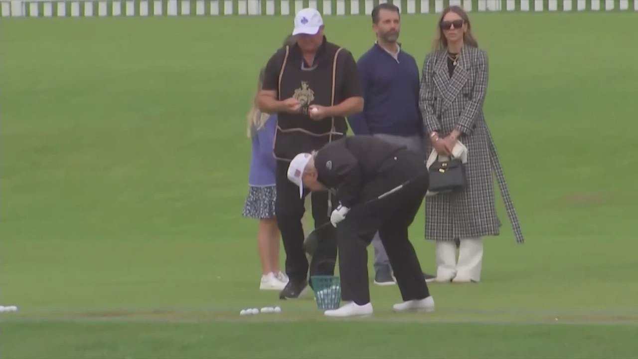 TRUMP’S GRANDSON SPENCER CAUGHT in AWKWARD MOMENT on SCOTTISH GOLF COURSE