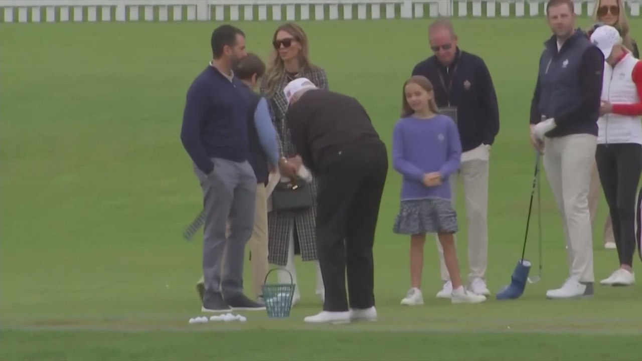 TRUMP SHARES HEARTWARMING MOMENT with GRANDDAUGHTER CHLOE on SCOTTISH GOLF COURSE