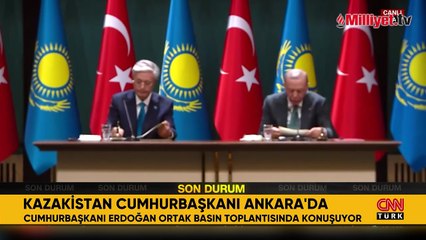 Cumhurbaşkanı Erdoğan, Kazak mevkidaşı Tokayev ile Külliye'de bir araya geldi