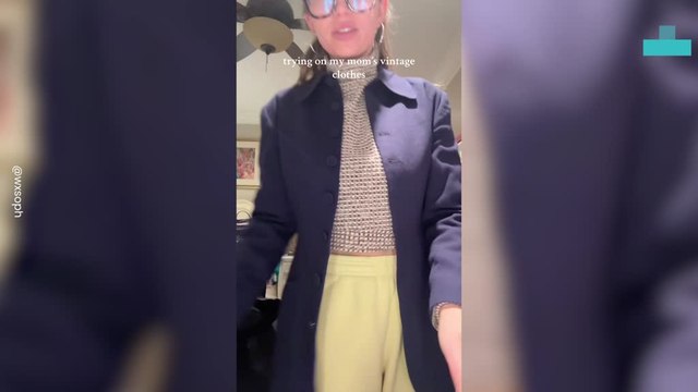 Trying on My Moms Vintage Clothes