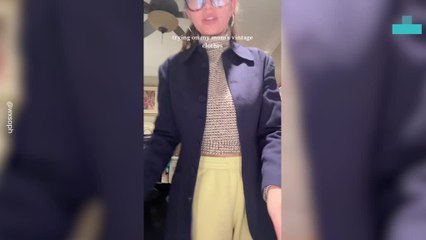 Trying on My Moms Vintage Clothes