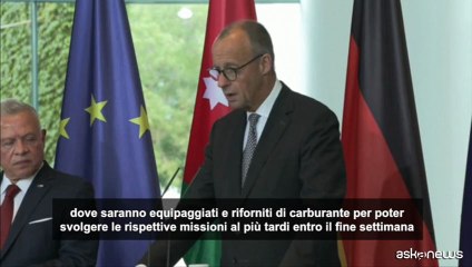 Merz annuncia due aerei diretti in Giordania per portare aiuti a Gaza