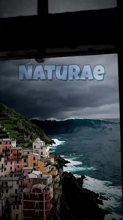 Sea waves hit with land