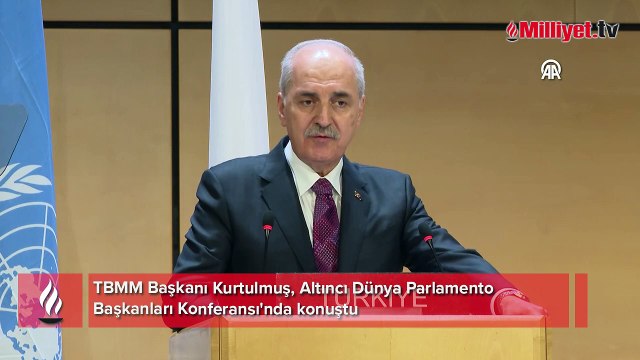 TBMM Başkanı Numan Kurtulmuş Cenevre'de konuştu! 'Gazze'de can kaybı 60 bini aştı'