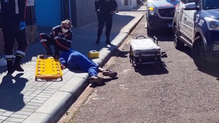 Homem sofre crise convulsiva e é socorrido pela Guarda Municipal e Samu no Pioneiros Catarinenses
