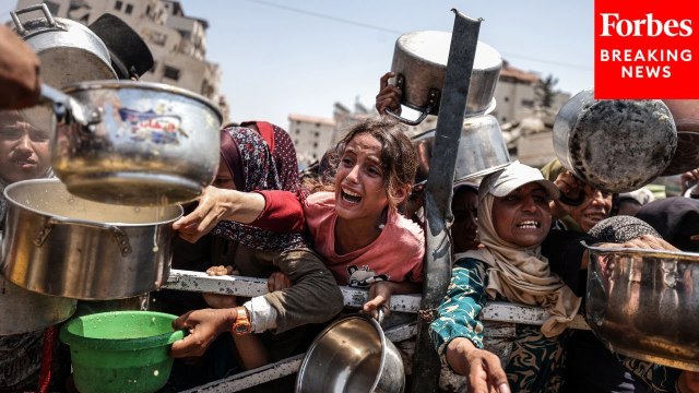 Humanitarian Aid Airdropped Into Gaza Strip As Famine Continues For Thousands