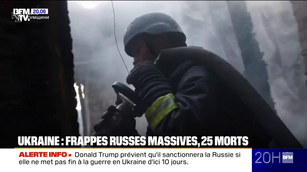 "À la seconde explosion, tout a été détruit": l'Ukraine une nouvelle fois ciblée par des frappes russes, après l'ultimatum lancé par Donald Trump