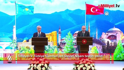 Tokayev'e Türkiye Cumhuriyeti Devlet Nişanı tevcih edildi