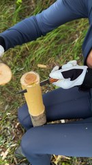 Survival skill you need to know! 🔥 #hack #knife #camping