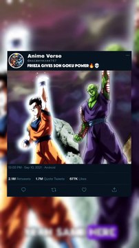 FRIEZA GIVES SON GOKU POWER🔥💀 #goku #foryoupage #foryou #anime #viral #grow #fyp