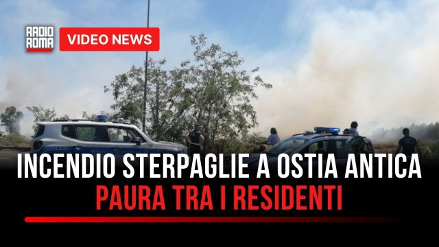 Vasto incendio di sterpaglie ad Ostia Antica. paura tra i residenti (VIDEO) 