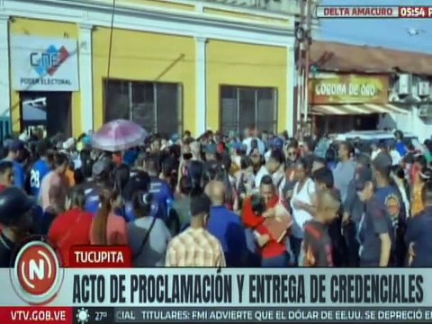 Delta Amacuro | CNE entregó credenciales al alcalde del municipio Tucupita Asnardo Rodríguez